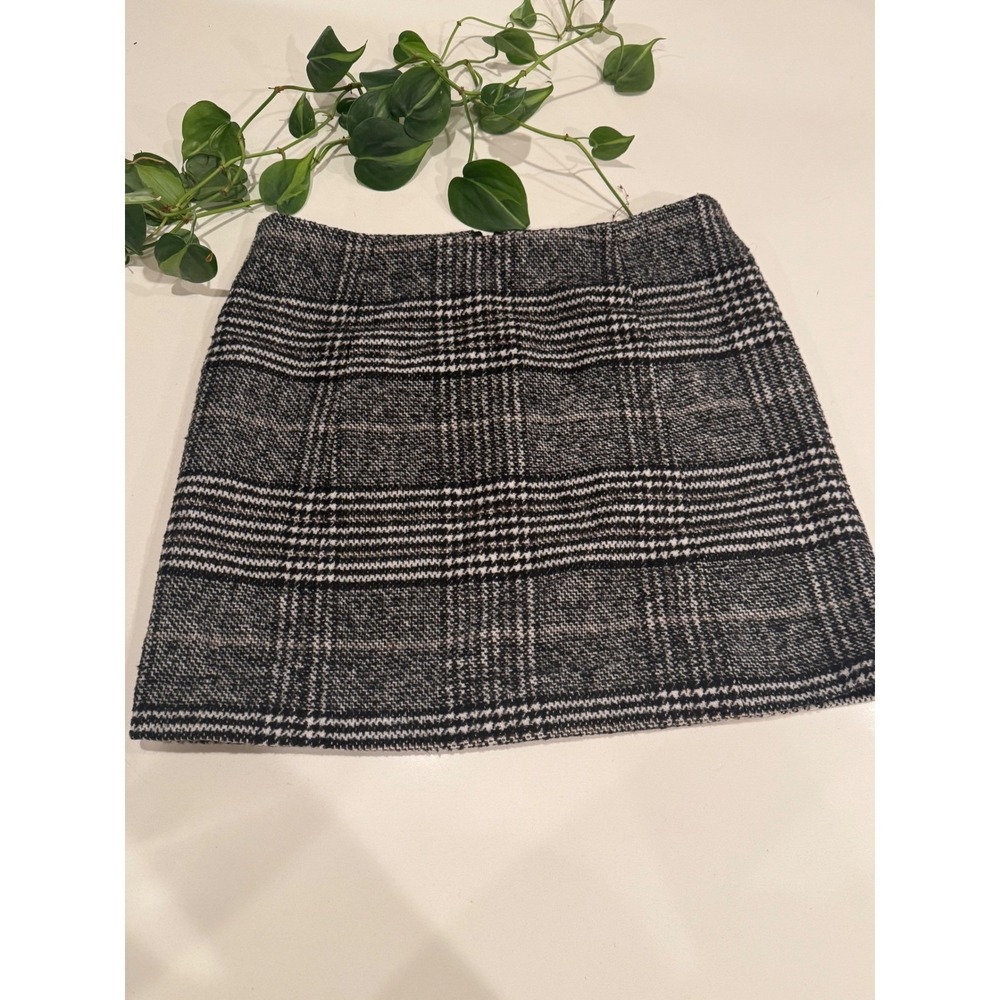 Forever 21‎ Y2K Plaid Mini Skirt Black Grey A-Line Indie Sleaze Schoolgirl Small - Picture 6 of 7